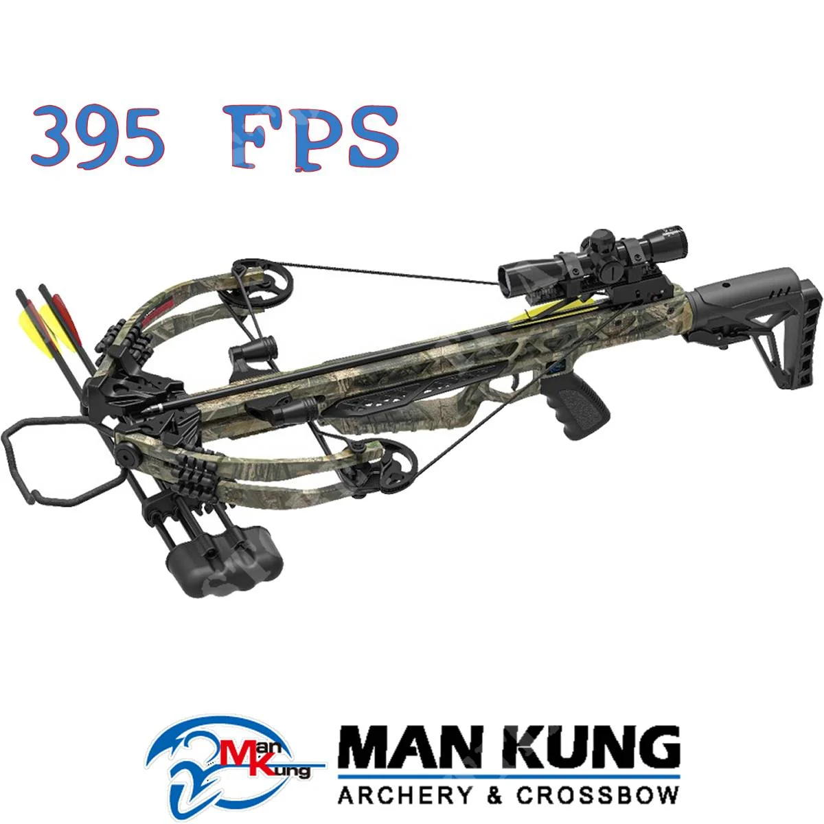 BALLESTA COMPUESTA HECTOR 395 FPS FOREST CAMO MAN KUNG (MK-XB62FC)