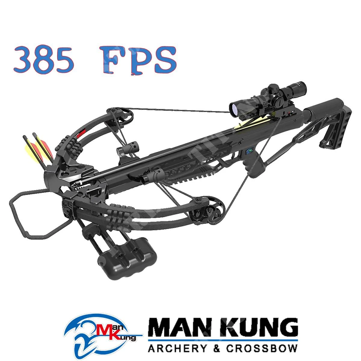 BALLESTA COMPUESTA JASPER 385FPS BLACK MAN KUNG (MK-XB60B)