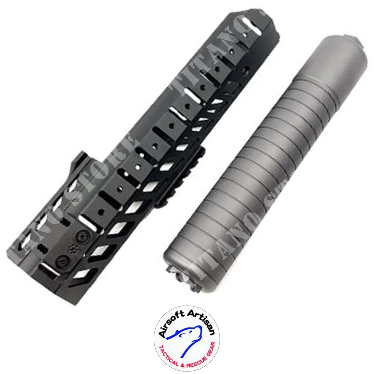 JUEGO DE MANOS LVAW CON SILENCIADOR NEGRO PARA MCX LEGACY AIRSOFT ARTISAN (AART-MCX-03-BK)