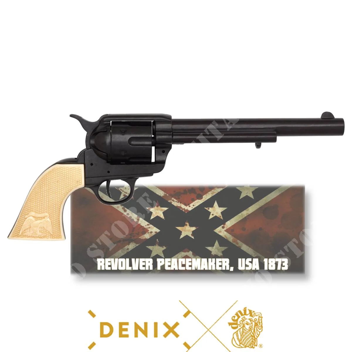 RÉPLICA DE REVÓLVER PEACEMAKER NEGRO USA 1873 DENIX (01109N)