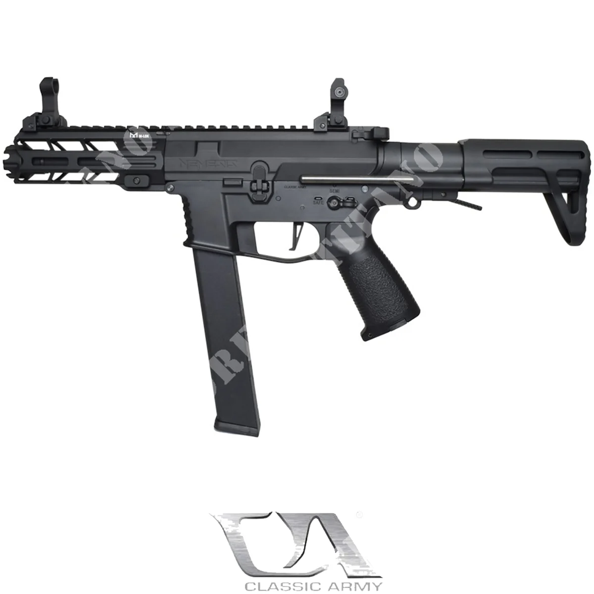 RIFLE EJÉRCITO CLÁSICO NEMSIS ARP X9 SMG NEGRO 6 mm (CA119M)