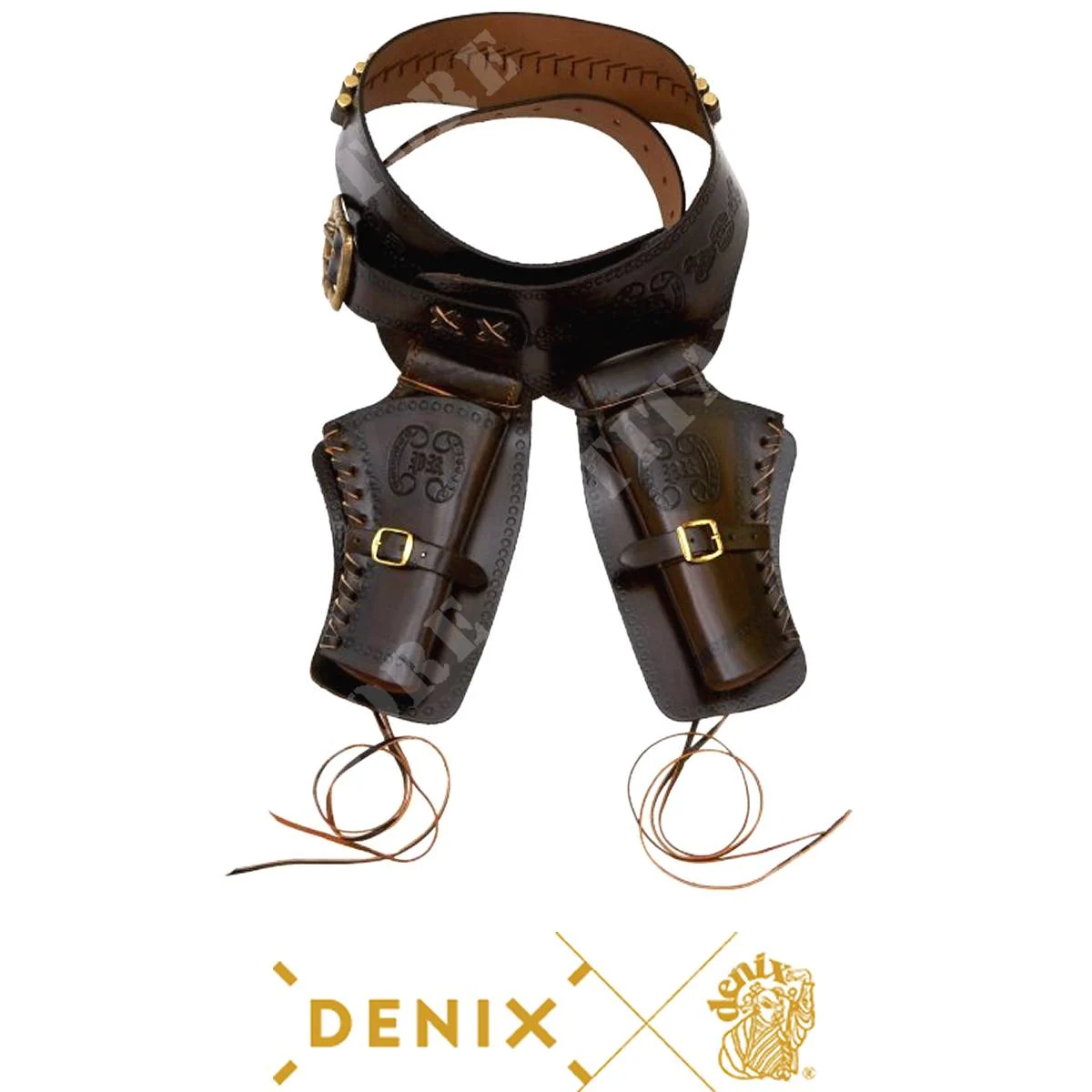 CINTURÓN DOBLE DENIX MARRÓN WEST (FD24M)