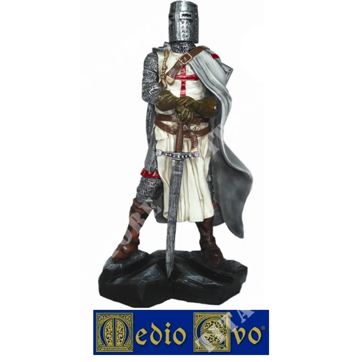 TEMPLARIO BLANCO CM.12 GRIS CON ESPADA (524/P.01)