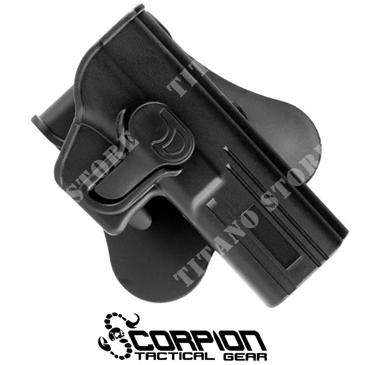 FUNDA RÍGIDA PARA EQUIPO TÁCTICO SCORPION NEGRO G17/18 (STG-G17-G2-BK)