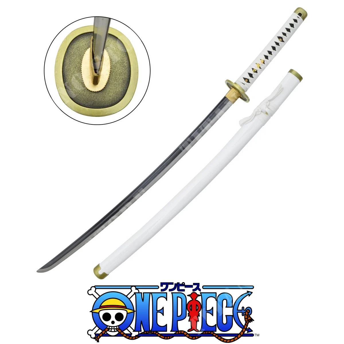 KATANA HECHA A MANO WADO ICHIMONJI DI RORONOA ZORO UNA PIEZA (ZS512-D5)
