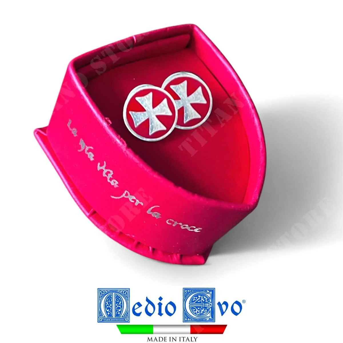GEMELOS CABALLEROS DE MALTA DE PLATA EDAD MEDIA (S807.40)