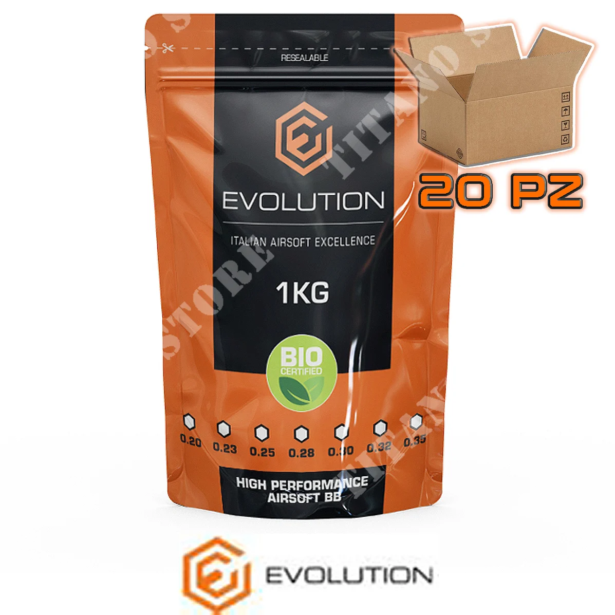CAJA DE 20 BIO BBDS 0.35G1KG EVOLUTION (EVL-BBEA35BIO-CART)