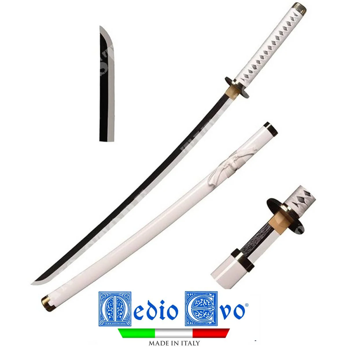KATANA DE PRÁCTICA MEDIEVAL BLANCA FANTASÍA (XS733D.55)
