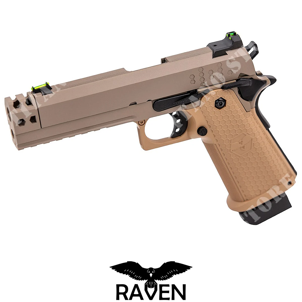 PISTOLA HI-CAPA 3.8 HEX-C GAS TAN RAVEN (RGP-03-60)