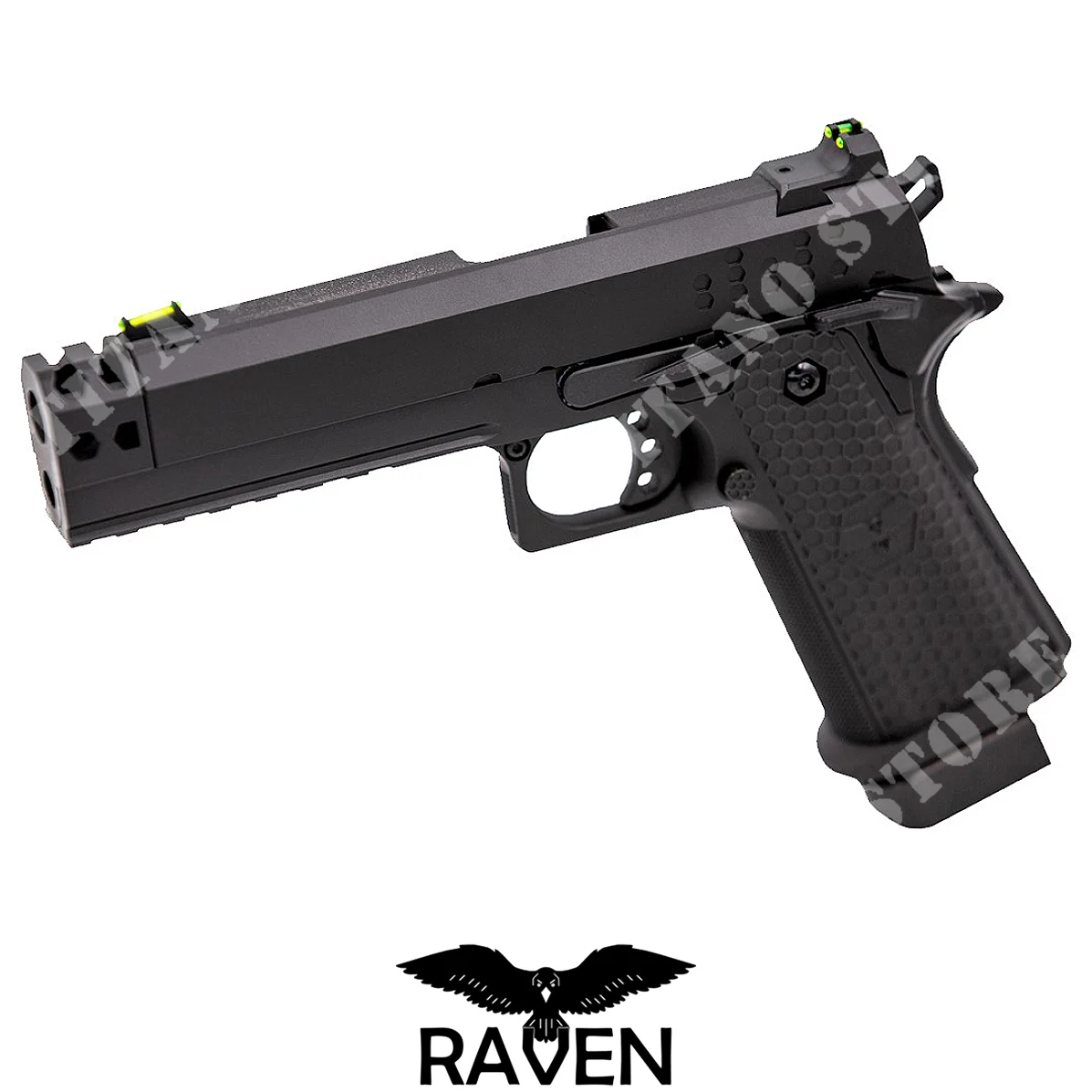 PISTOLA HI-CAPA 3.8 HEX-C GAS NEGRO RAVEN (RGP-03-59)