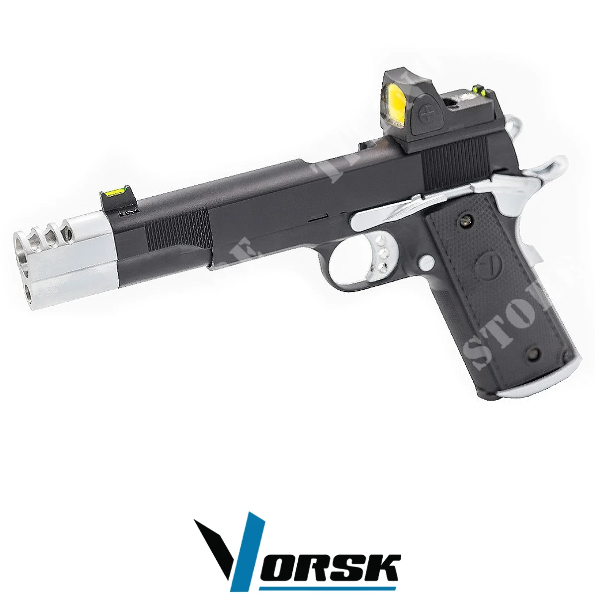 1911 PISTOLA VP-X CON MINI DOT GAS NEGRO VORSK (VGP-03-05RDS)