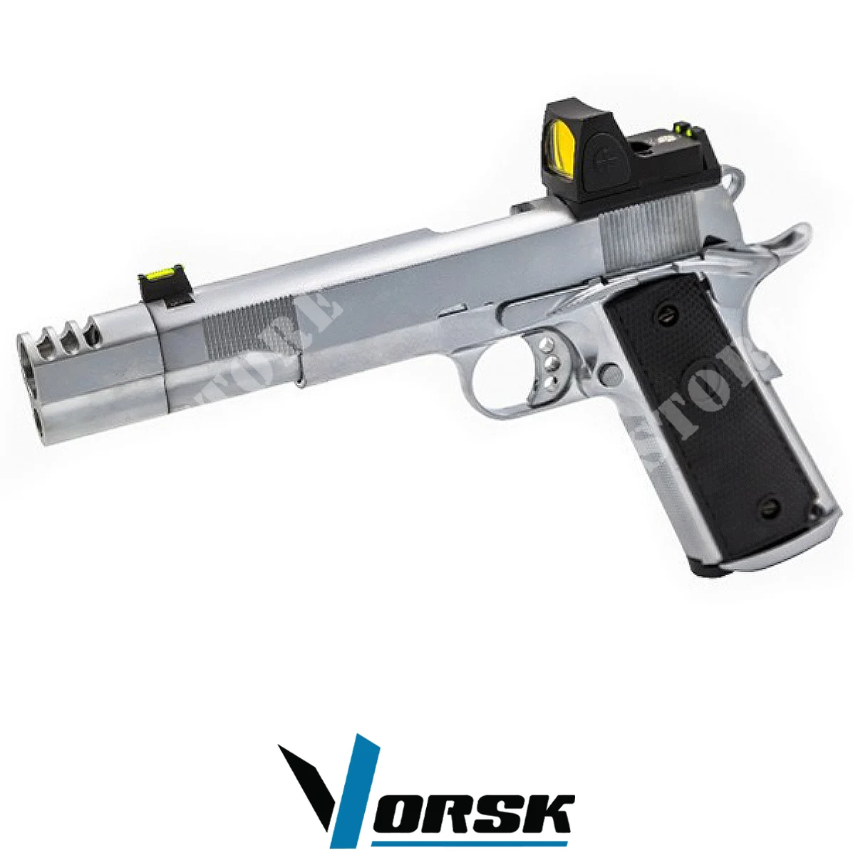 1911 PISTOLA VP-X CON MINI DOT GAS VORSK PLATA (VGP-03-08-BDS)