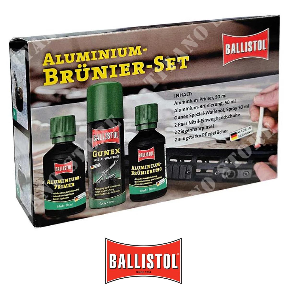 JUEGO BRUÑIDOR ALUMINIO EN FRÍO BALLISTOL (23937-IT)