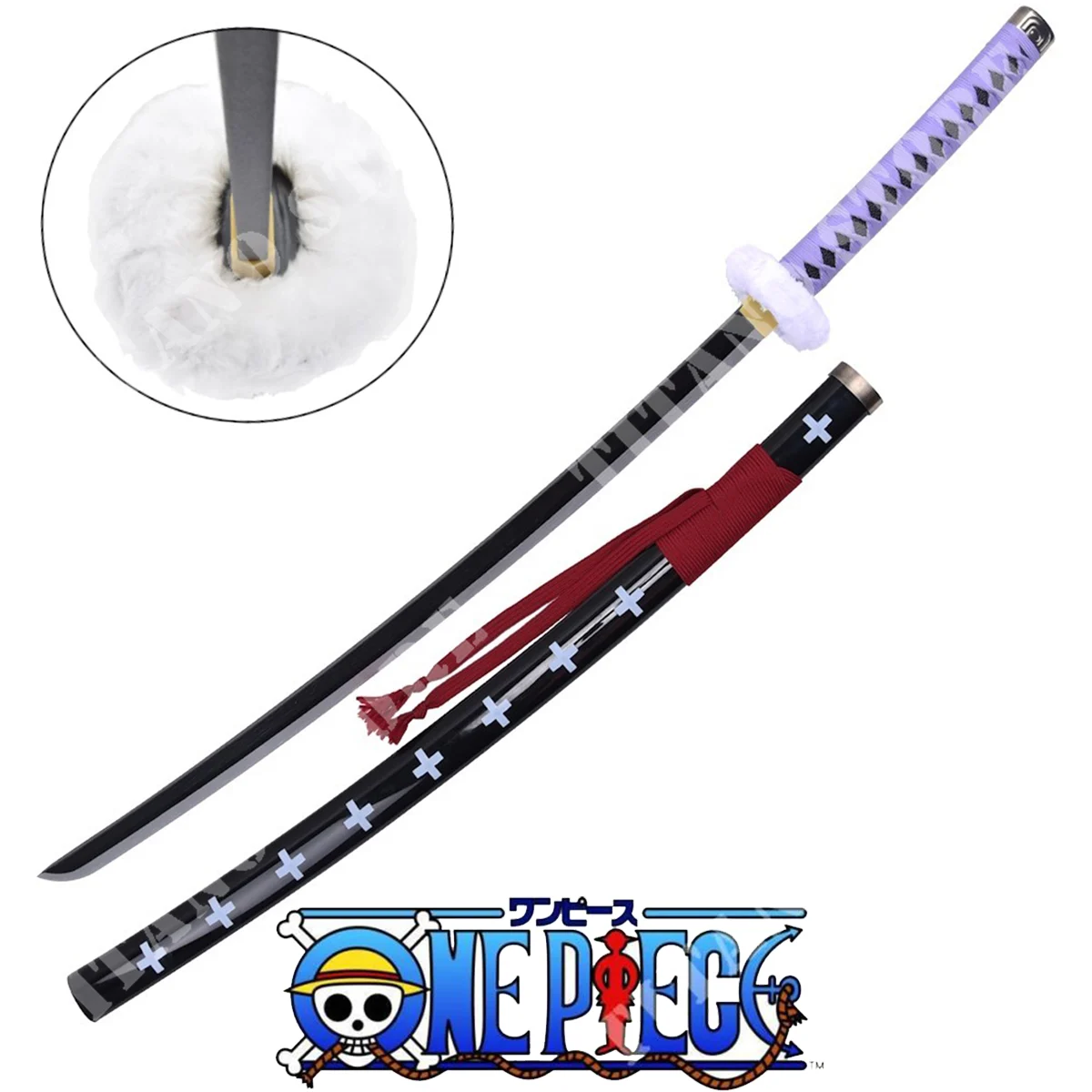 KATANA TRAFALGAR BAJA BAMBÚ DE UNA PIEZA MORADO (ZS521RV-WOOD)