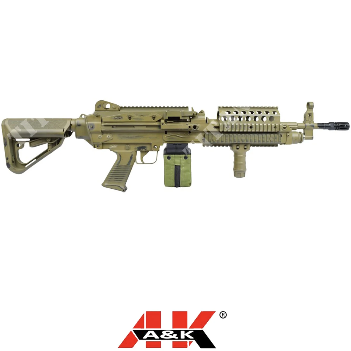 RIFLE MK46 EVO BATTLE DESGASTADO TAN A&K (MK46BWT)