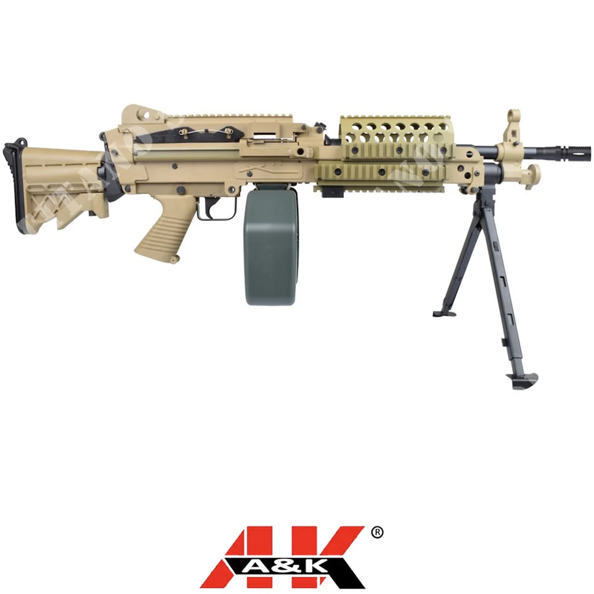 RIFLE A&K AEG POLÍMERO M60 MK46 TAN (MK46PT)