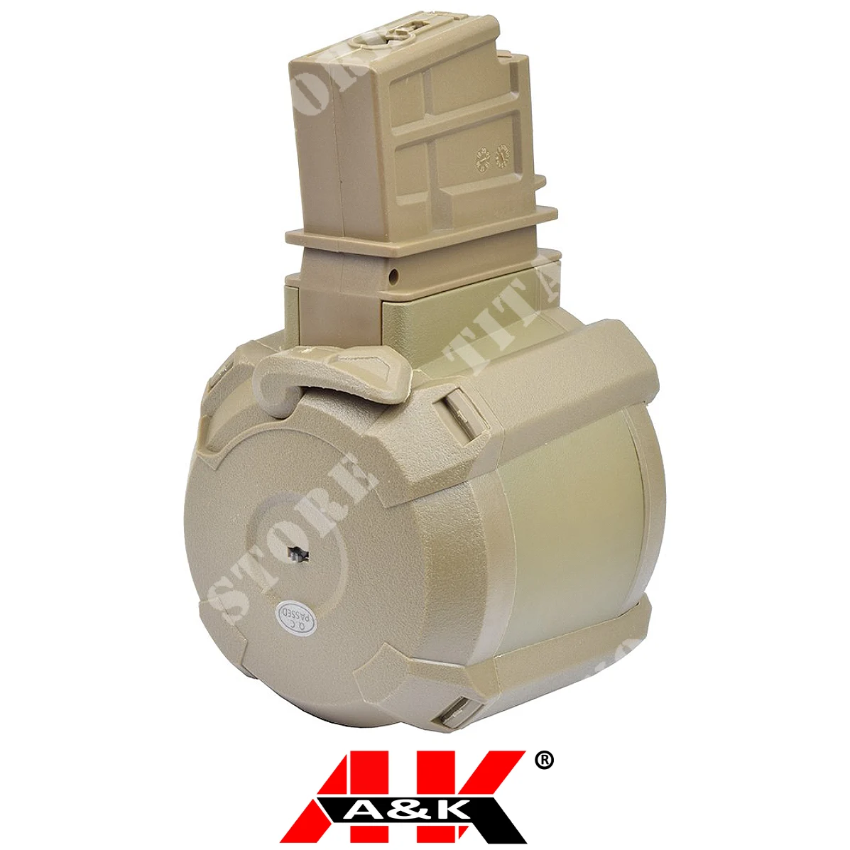 CARGADOR DE TAMBOR 1200 BB PARA G36 TAN A&K (B90-2C TN)