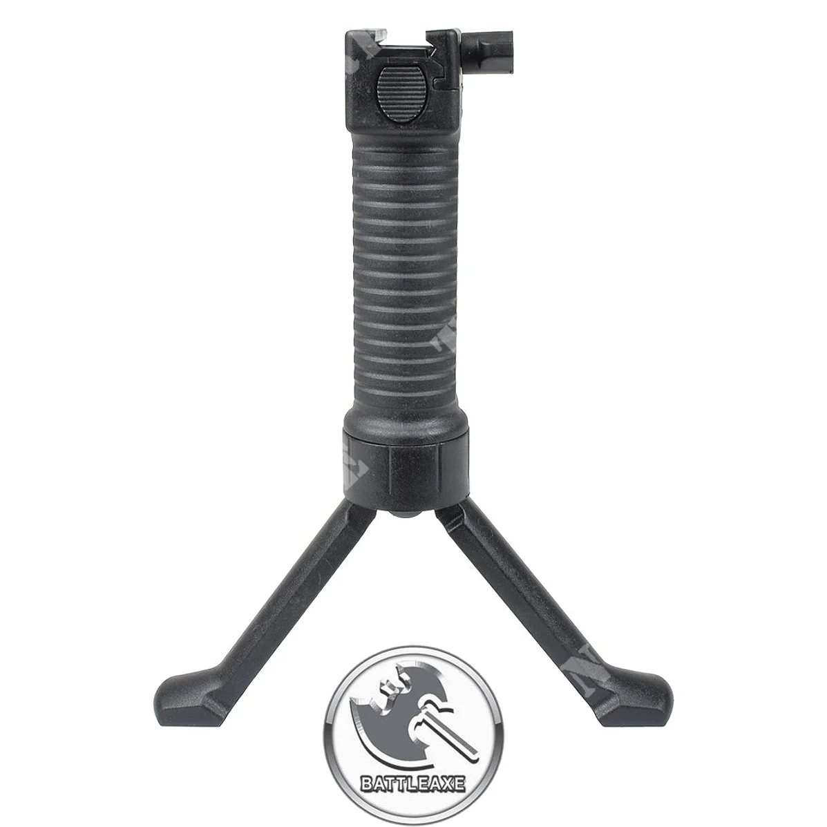 BATTLEAXE MANGO EXTENSIBLE NEGRO CON BÍPODE (02)