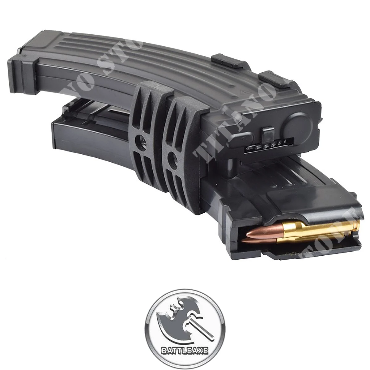 CARGADOR ELÉCTRICO DOBLE OAK 1200 BB NEGRO BATTLEAXE (09C)