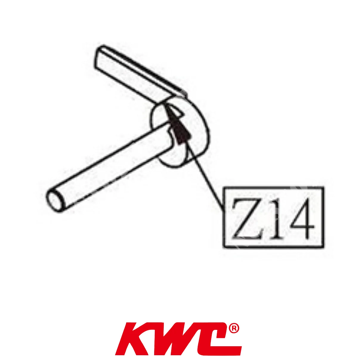PALANCA SELECTOR DERECHA PARA PT99 KWC (KWC-Z14)