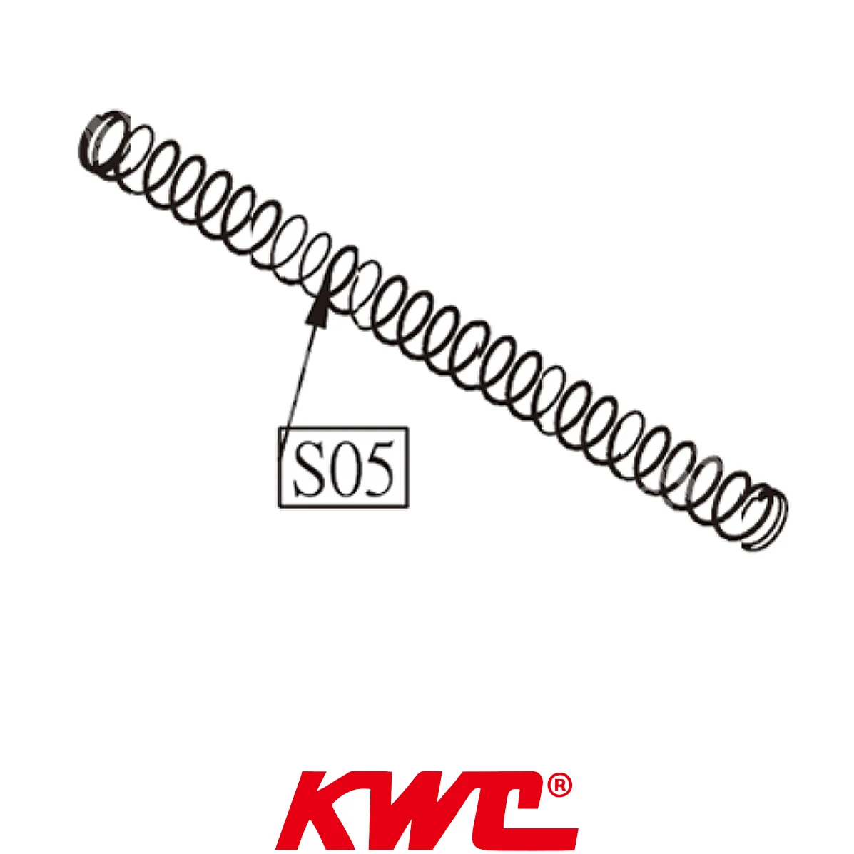 MUELLE PARA VARILLA GUÍA DE MUELLE PT99 KWC (KWC-S05)
