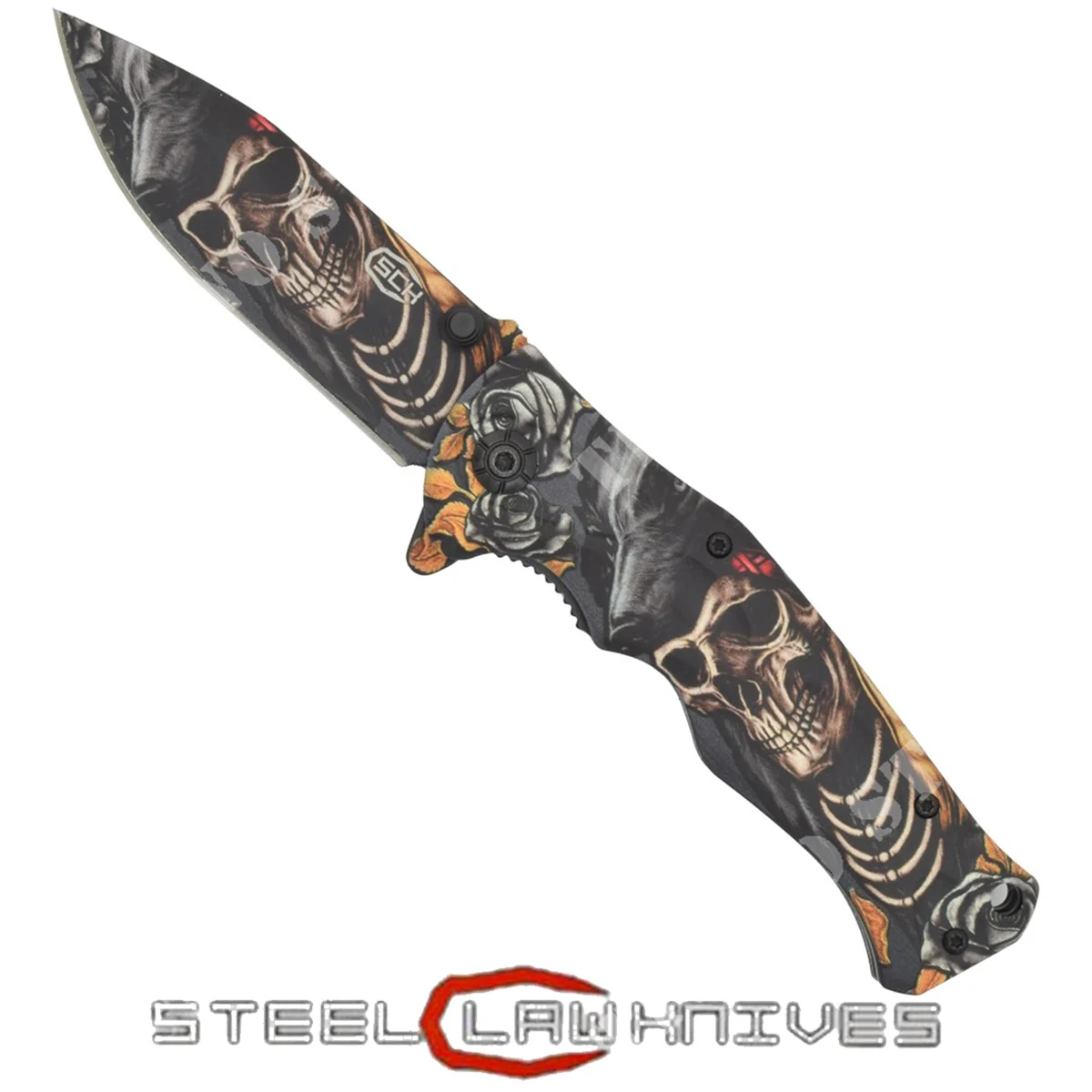 NAVAJA CALAVERA CON PIN DE APERTURA SCK (CW-212)