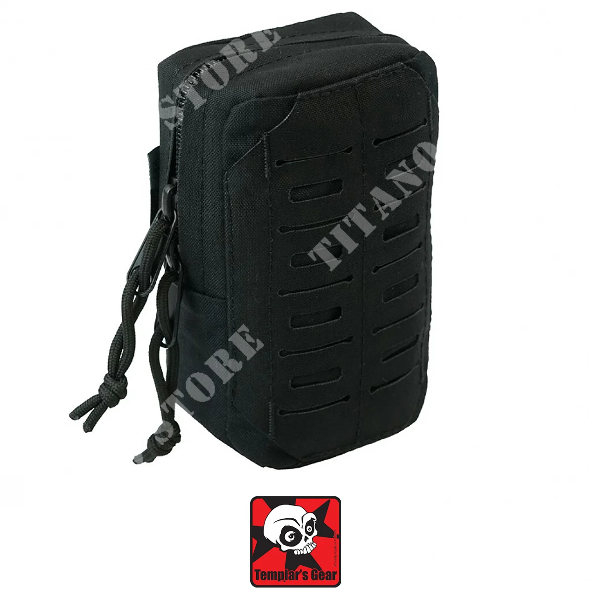 BOLSILLO DE UTILIDAD VERTICAL PEQUEÑO NEGRO GEN1.1 ENGRANAJE DE LOS TEMPLARIOS (TG-UP-S-BL)