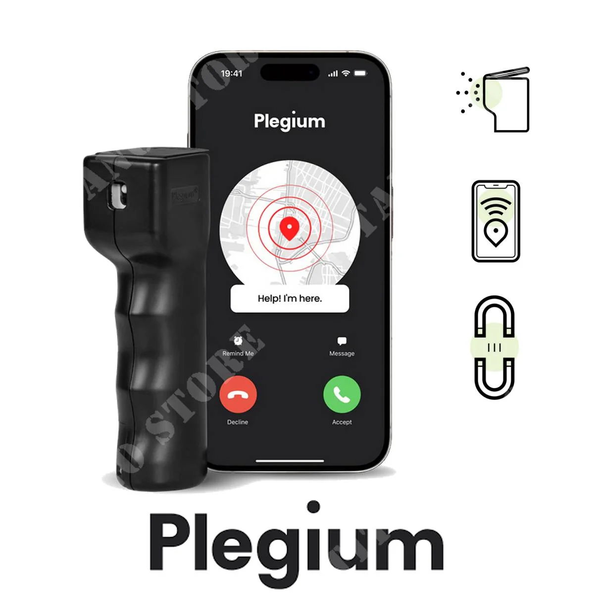 SMART MINI DEFENSE CHILI SPRAY NEGRO PLEGIUM (PD-110)