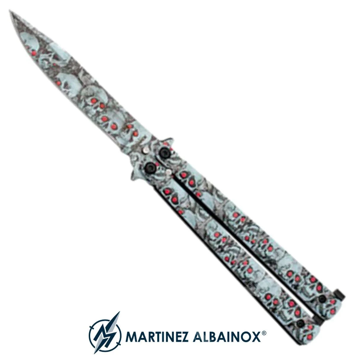 CUCHILLO MARIPOSA CALAVERAS 3D ACERO ALBAINOX (ALB-02220)