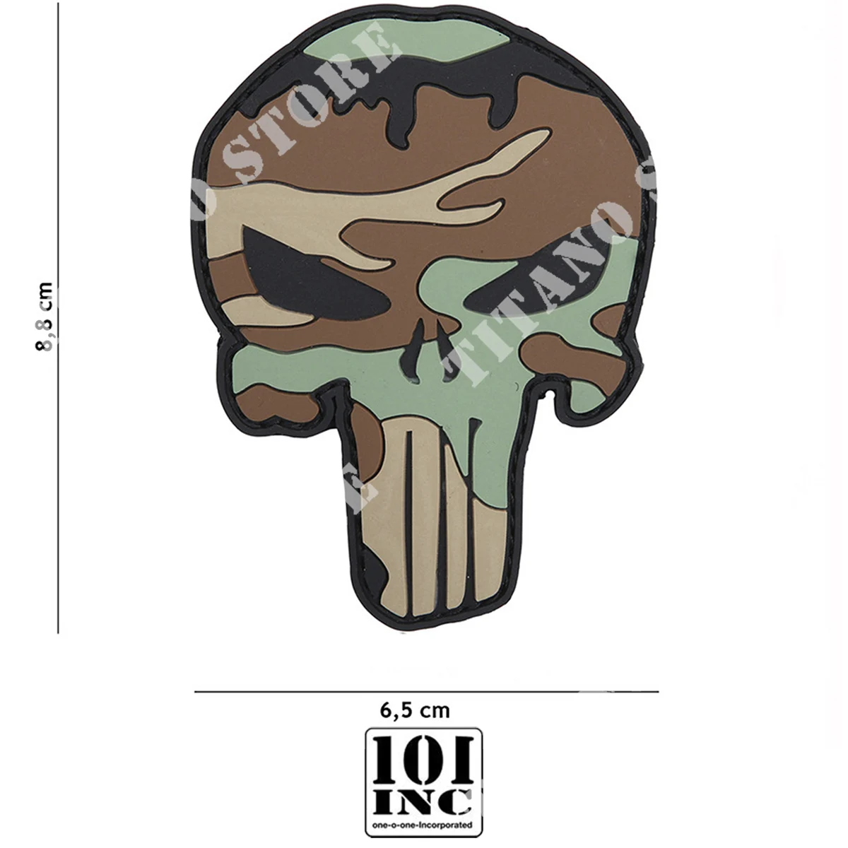 PARCHE 3D PVC PUNISHER BOSQUE 19056 101 INC (444130-5289)