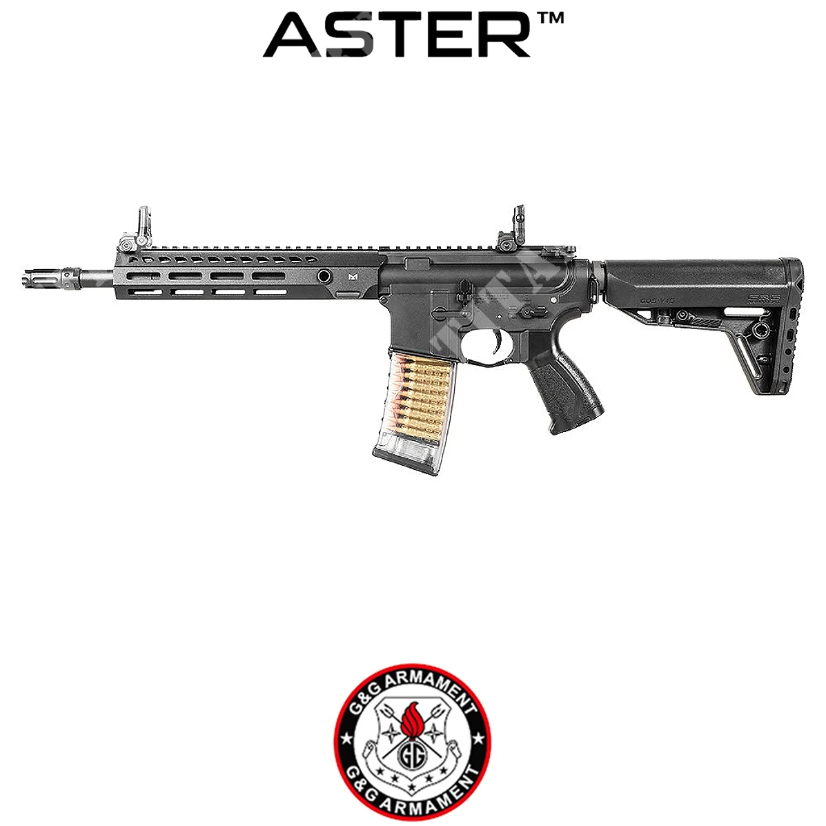 RIFLE TR16 GMS MK1 9" ASTER V2 NEGRO G&G (GG-GMSMK19)