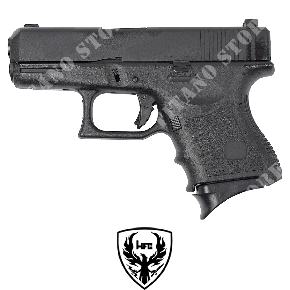 PISTOLA DE GAS HFC G26 MEDIA METAL NEGRA (HG 186)