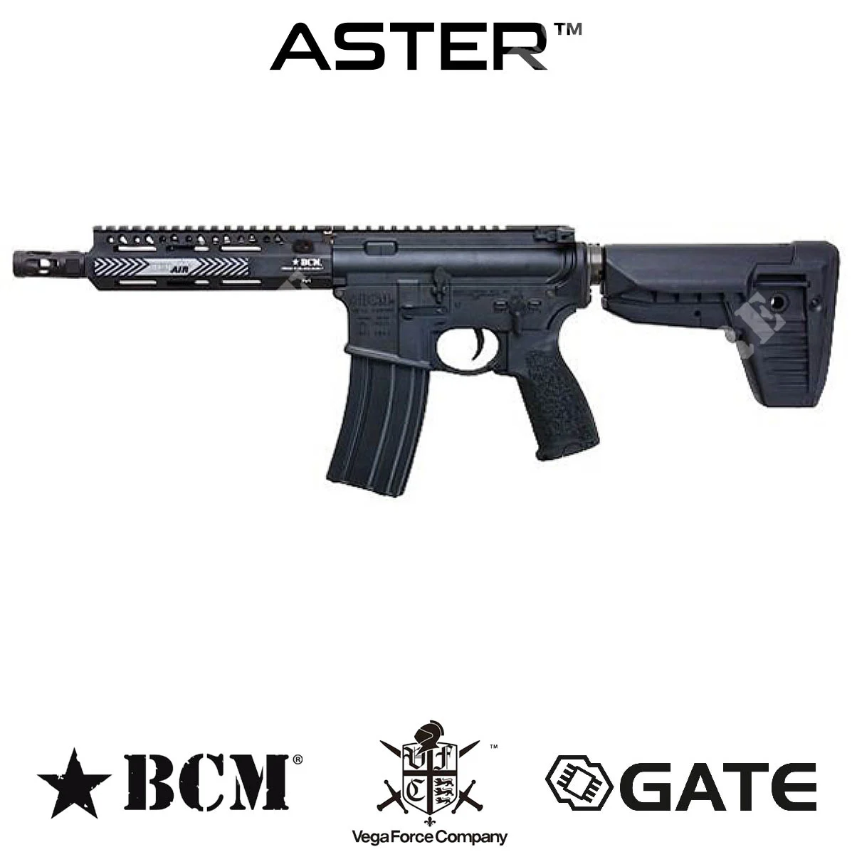RIFLE M4 BCM 8'' ASTER NEGRO VFC (VF1-LBCM_MCMR_XS-BK01)
