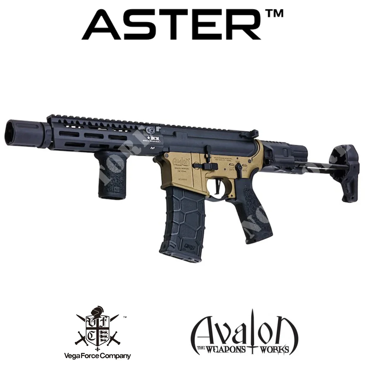 FUSIL M4 MACHETE SBR BCM ASTER BK/TAN VFC (AV1-M4-BCM-XS-TB21)