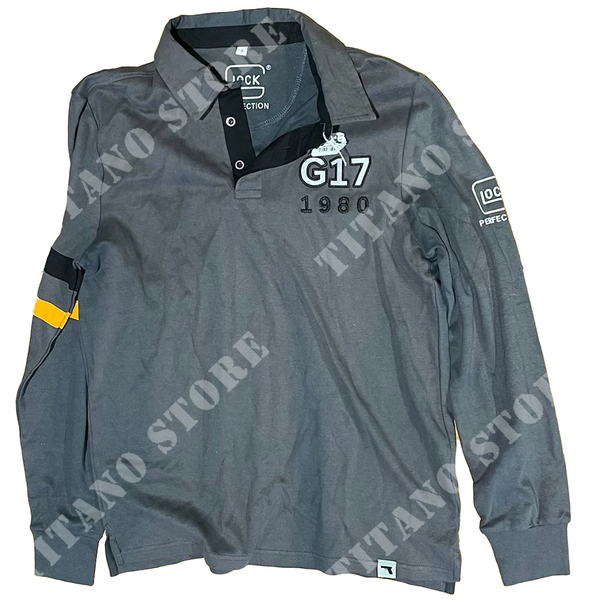 CAMISETA G17 TG-S RUGBY HOMBRE M/L GRIS GLOCK (ESP-692278)