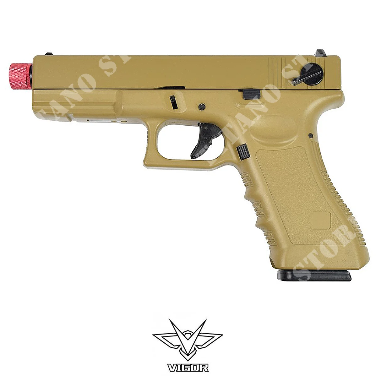 PISTOLA DE GAS G18 AUTO TAN VIGOR (VG1-A-TAN)