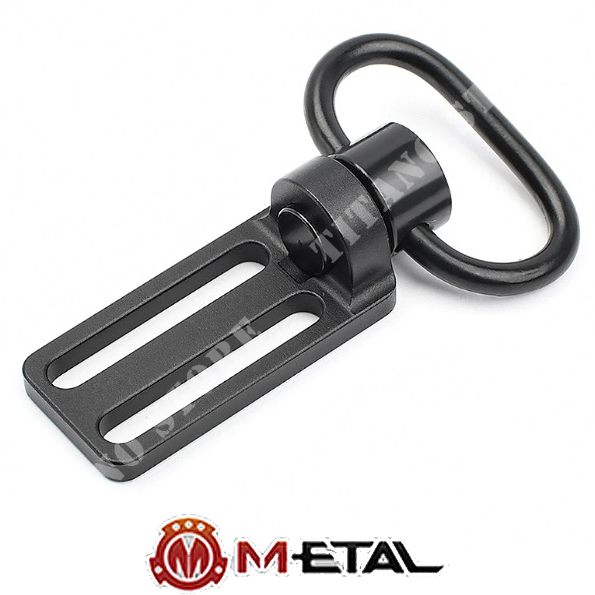 FIJACIÓN DE CINTURÓN DE 2 A 1 PUNTO METAL NEGRO (ME4049-B)