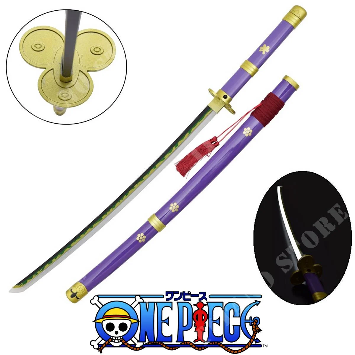 Katana con iluminación LED ENMA morada de One Piece Zoro (ZS661VGD)