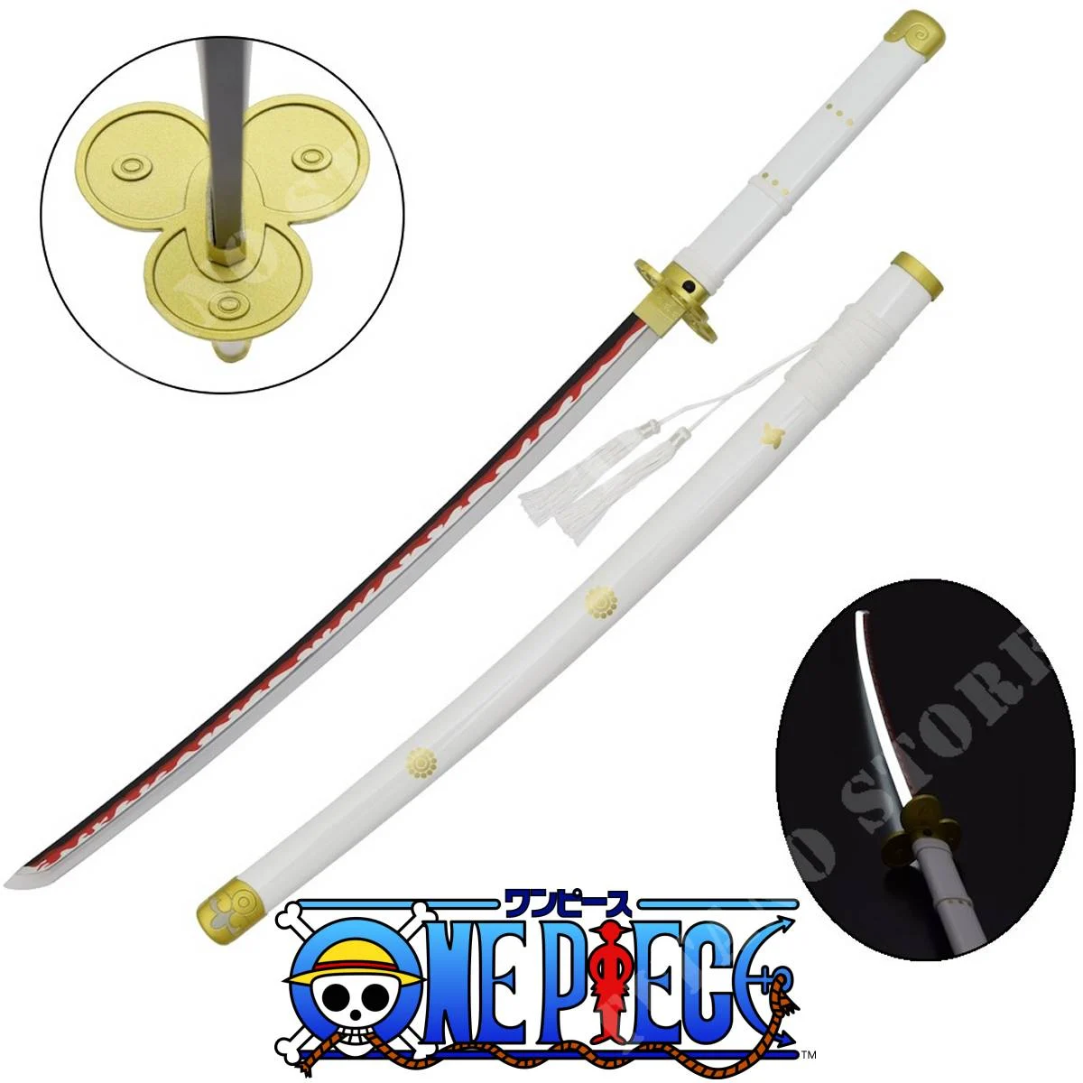 Katana con iluminación LED ENMA blanca de One Piece Zoro (ZS661WGD)