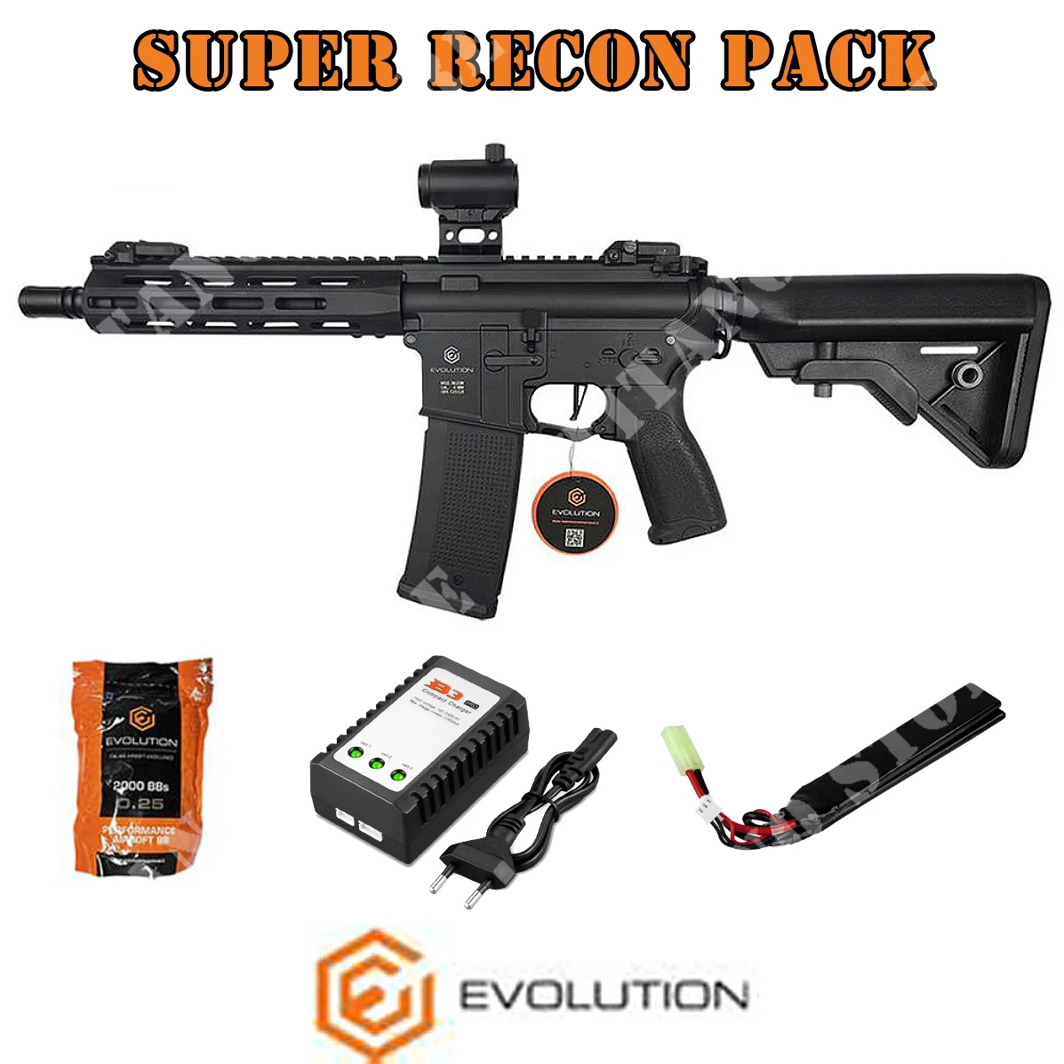 SET RECON M4 CARBONTECH NEGRO EVOLUTION (EVL-PACK-RECON-BK)