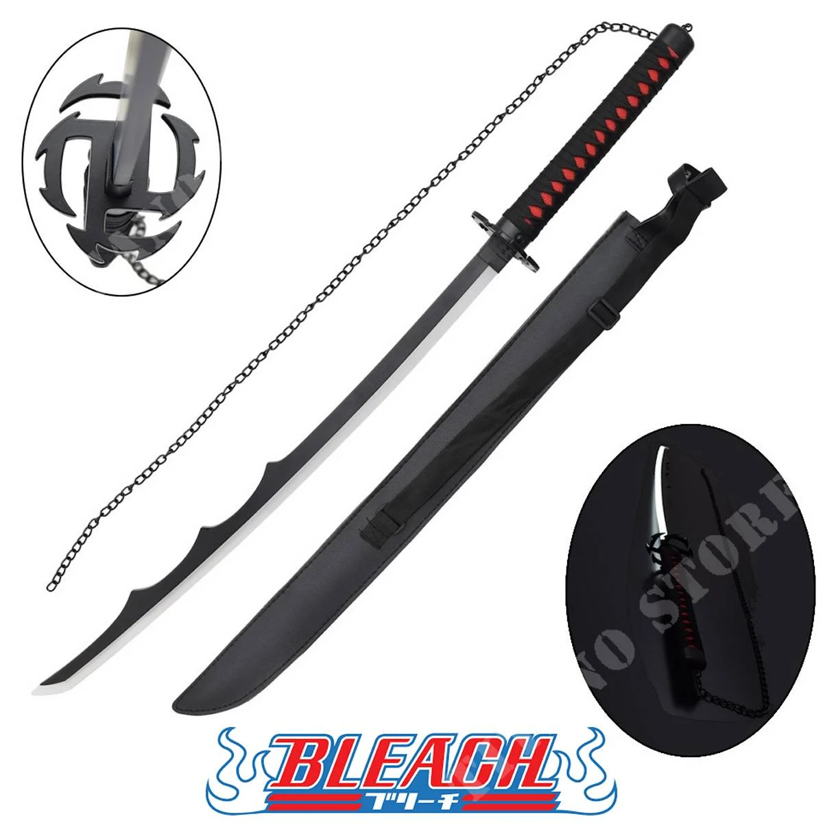 KATANA CON ILUMINACIÓN LED TENSA ZANGETSU ICHIGO BLEACH (ZS542GD)