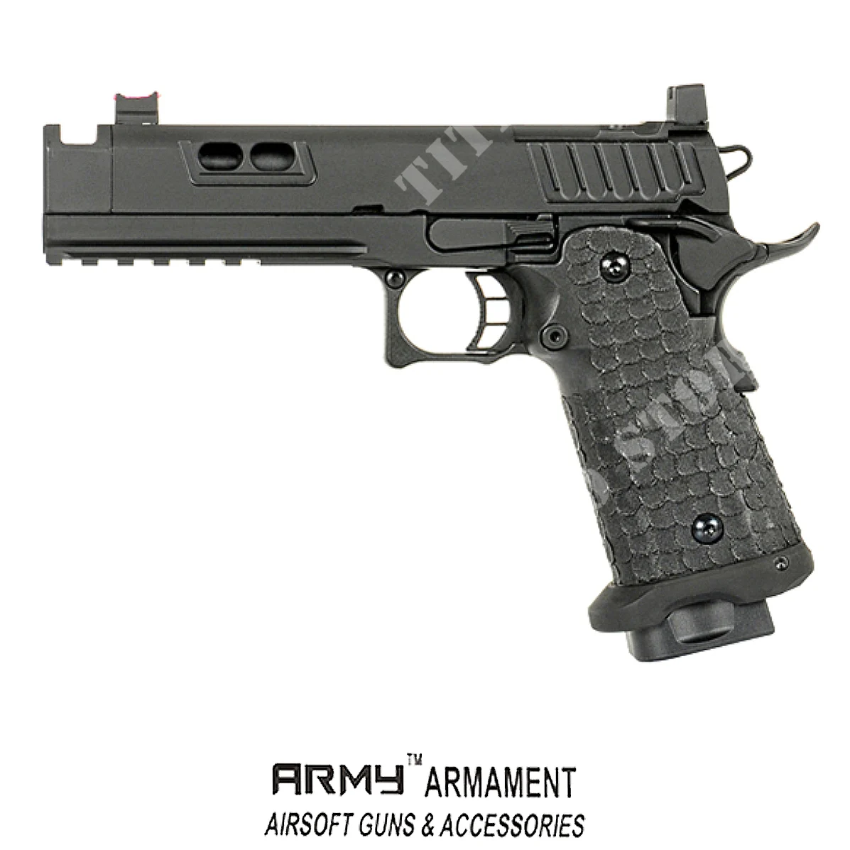 PISTOLA DE ARMAMENTO DEL EJÉRCITO NEGRO PERSONALIZADA TÁCTICA HI-CAPA (R604-BK)