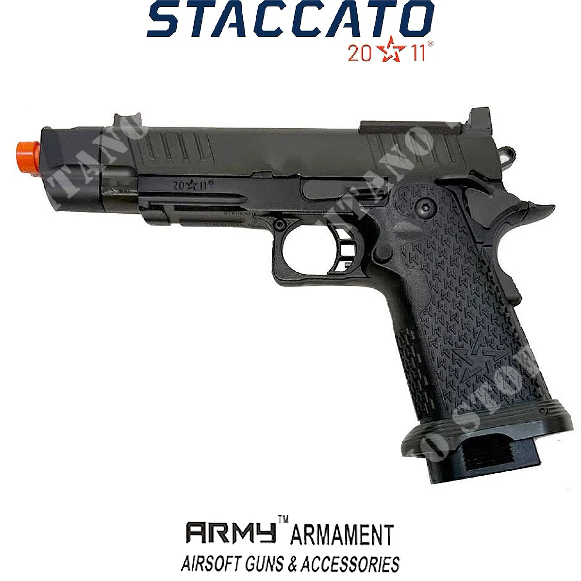 PISTOLA DE GAS SEPARADA P-COMP 2011 SOC BLACK ARMY (ARM-GBB-R611-2-BK)