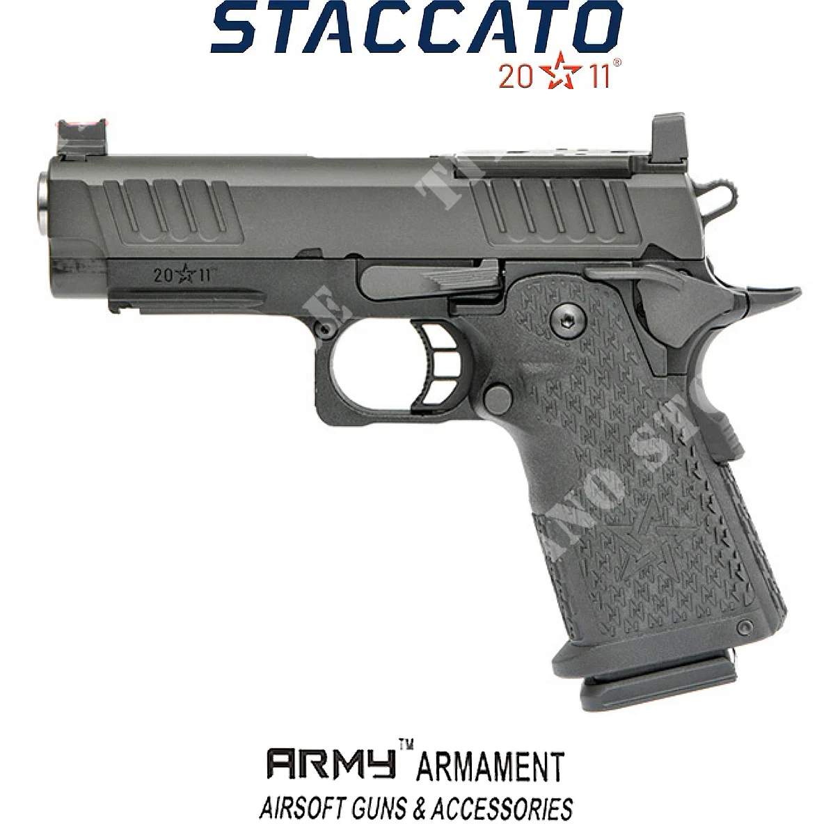 PISTOLA DE GAS STACCATO C2 2011DS RMR NEGRO EJÉRCITO (ARM-GBB-R612-RMR-BK)