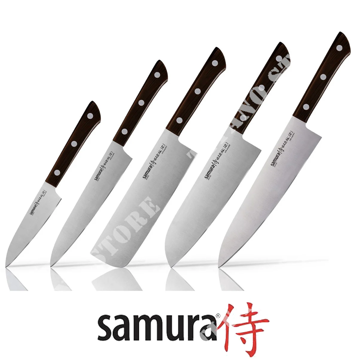 SET DE 5 CUCHILLOS HARAKIRI SHR-0250 SAMURA (C670SHR250)