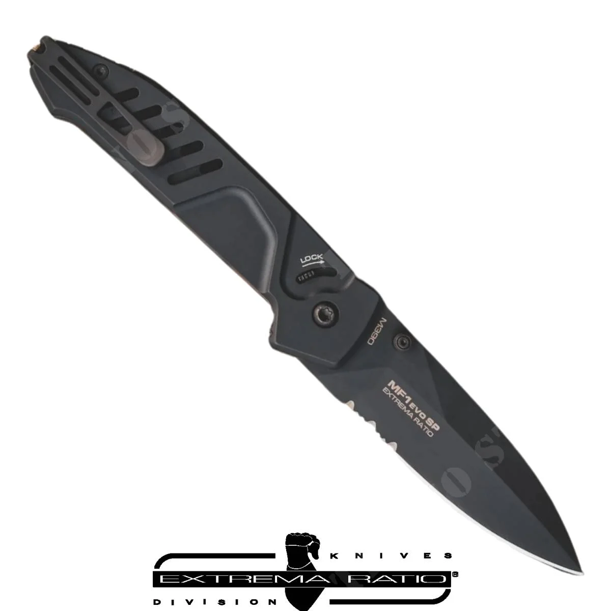 Cuchillo MF1 EVO SP NEGRO M390 de relación extrema (0233/M3/BLK/BLK)