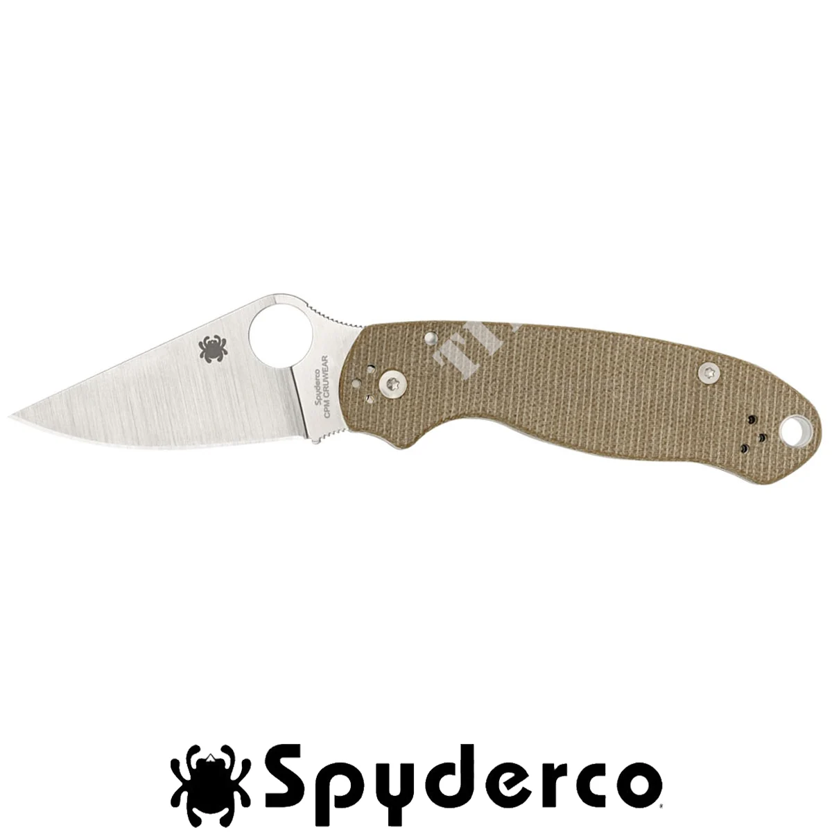 CUCHILLO PARA 3 LONA MARRÓN MICARTA CPM CRUWEAR SPYDERCO (C223MPCW)