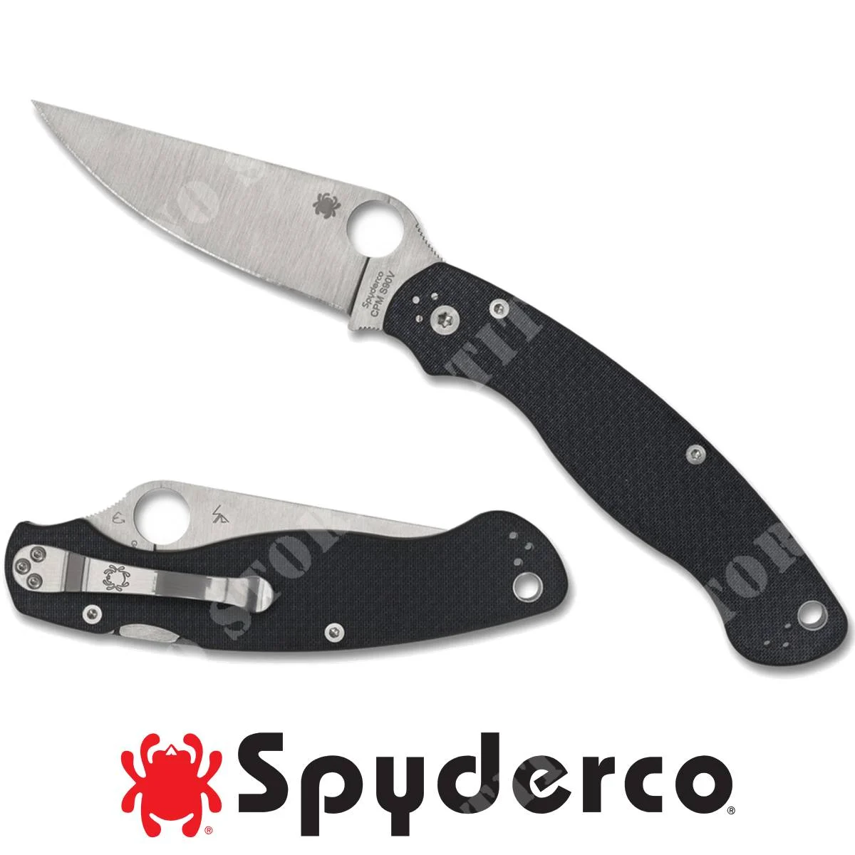 CUCHILLO SPYDERCO DE FIBRA DE CARBONO CPM S90V DE MILITAR 2 (C36CFP2)