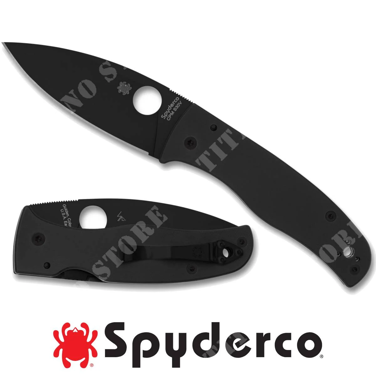 CUCHILLO SPYDERCO BODACIOUS BLACK G-10 CON HOJA NEGRA (C263GPBK)