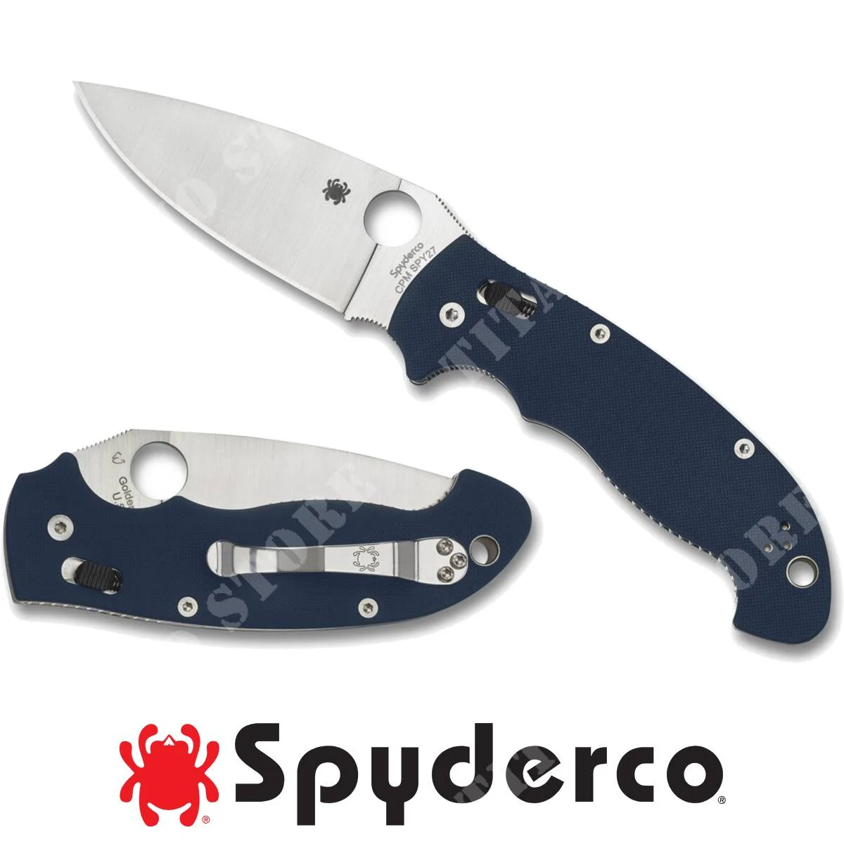 Navaja SPYDERCO MANIX 2 XL azul cobalto G10 CPM SPY27 (C95GPCBL2)